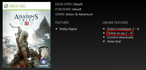 Assassins Creed 3 co-op