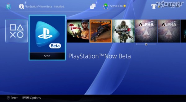 Playstaion Now beta
