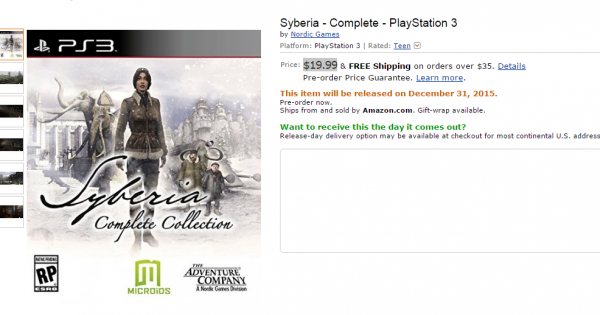 Syberia Complete Edition Amazon