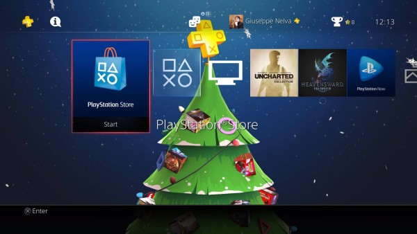 Festive PlayStation Plus Dynamic Theme