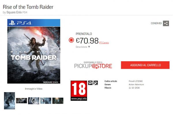 Rise of the Tomb Raider on PlayStation 4