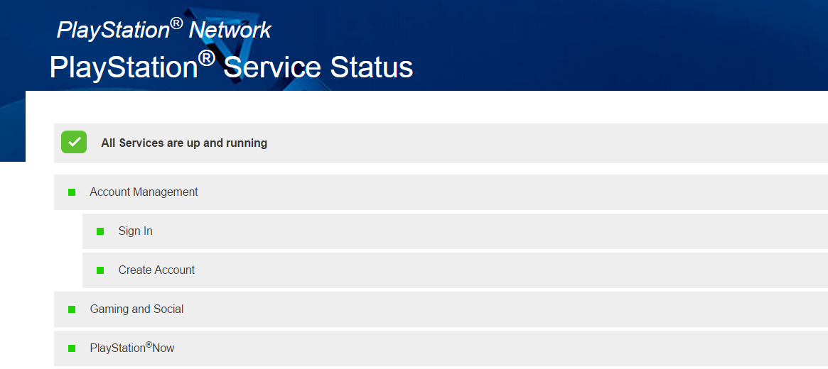 Playstation network status. Сервера PSN статус.